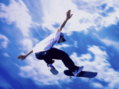 Airborne Skateboarder Poster