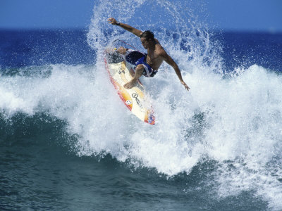 Surfer Riding a Wave