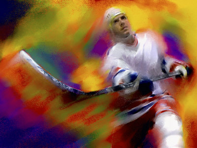 Psychedelic Hockey Poster