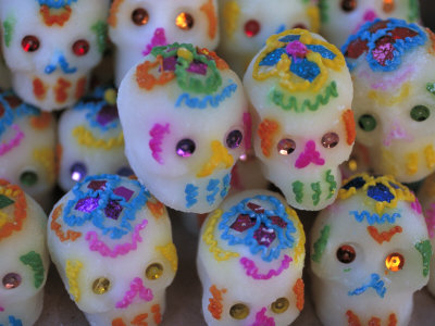 Sugar Skulls are Exchanged Between Friends for Day of the Dead Festivities, Oaxaca, Mexico