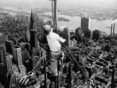 Buy Construction for the Empire State Building's New 217 Foot Multiple Television Tower at AllPosters.com