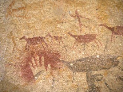 Ancient Paintings in Cave of the Hands, Santa Cruz Province, Patagonia, Argentina