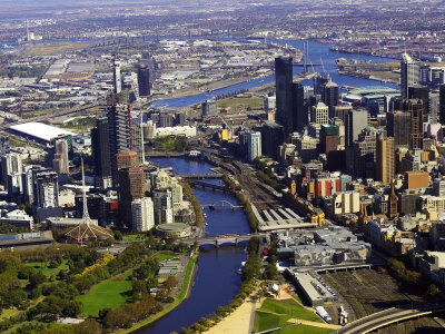 Buy Melbourne CBD and Yarra River, Victoria, Australia at AllPosters.com