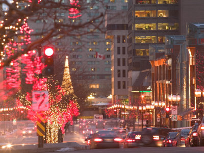Buy Avenue McGill College with Christmas Decor, Montreal, Quebec, Canada at AllPosters.com