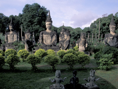 Buddhist Sculptures at Xieng Khuan Buddha Park, Vientiane, Laos