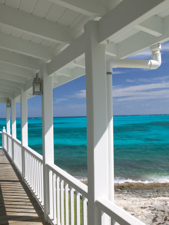 Porch View of the Atlantic Ocean, Loyalist Cays, Abacos, Bahamas