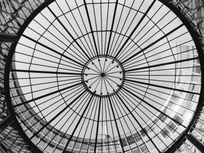 Glass Dome of the Stock Exchange Borse, Zurich, Switzerland