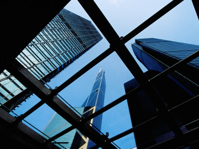 City Skyscrapers: Cheung Kong, Bank of China and Citybank Plaza, Hong Kong, China
