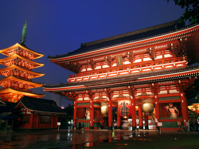 Senso-Ji Temple at Dusk, Asakusa, Tokyo, Japan