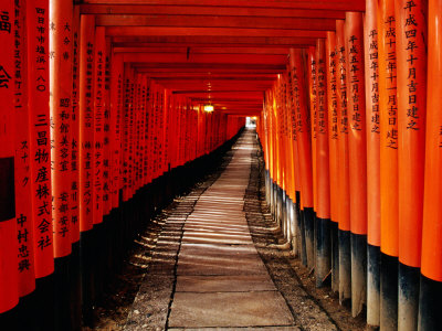Buy Fushimi-Inari Taisha "Torii Tunnels," Japan at AllPosters.com