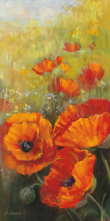 Orange Poppy Panel