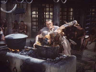 Kirk Douglas Dunking Enemy