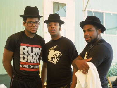 Rap Group Run DMC: Darryl McDaniels, Joe Simmons and Jason Mizell