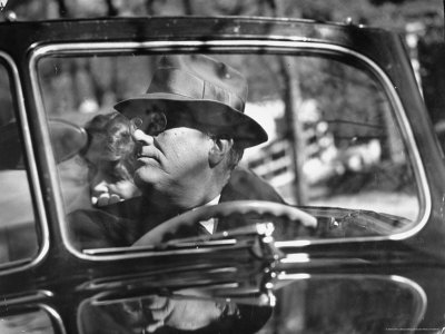 President Franklin D. Roosevelt and Wife Eleanor, Driving His Car