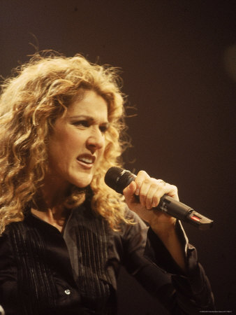 Singer Celine Dion Performing