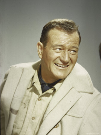 Portrait of Actor John Wayne at Time of Making Movie "Legends of the Lost"