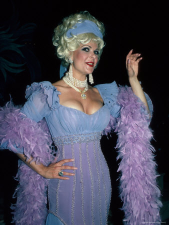 Actress Ann Jillian Costumed as Mae West for Television Film