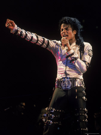 Singer Michael Jackson Performing