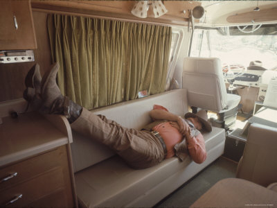 Actor John Wayne During a Break in the Filming of Western Movie "The Undefeated"