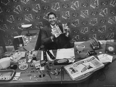 Band Leader Lawrence Welk show Assortment of Items He Gives Away to Fans During Public Appearances