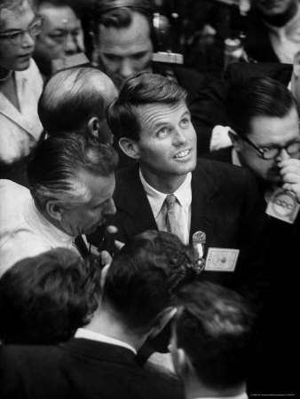 Robert Kennedy Reveling Amidst the Action During the Democratic National Convention
