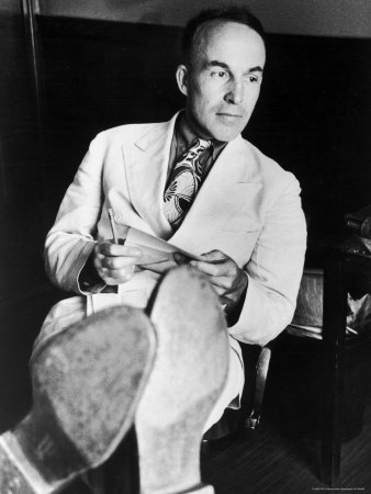 Fortune Editor Archiebald MacLeish with Feet Propped on Desk