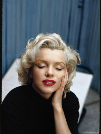 Portrait of Marilyn Monroe on Patio Outside of Her Home