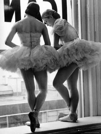 Buy Ballerinas on Window Sill in Rehearsal Room at George Balanchine's School of American Ballet at AllPosters.com