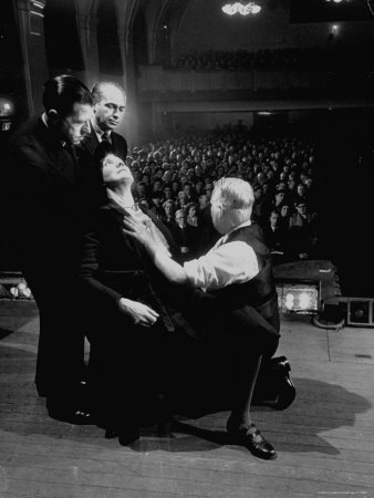 Spiritual Healer Harry Edwards Manipulates Patient Miss G. Moffatt Who Has Tuberculosis Hip