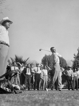 Golfer Ben Hogan Playing in Pro Amateur Tournament as Warm-up for Phoenix Open