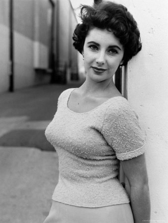 Elizabeth Taylor Outside of Sound Stages during Filming of A Place in the Sun