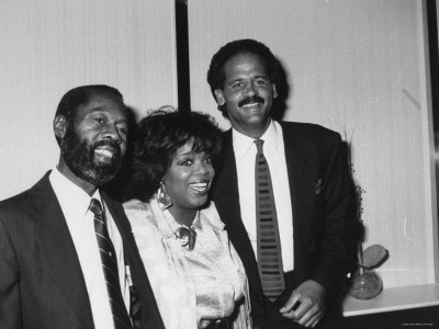 TV Talk Show Host/Actress Oprah Winfrey with Boyfriend, Stedman Graham and Her Dad