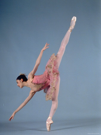 American Ballet Theater Ballerina Paloma Herrera in Graceful Move Ballet "Themes and Variations"