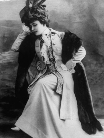 French Mannequin Posing for Cameo Modeling What a Lady of Fashion Would Be Wearing in Belle Epoque