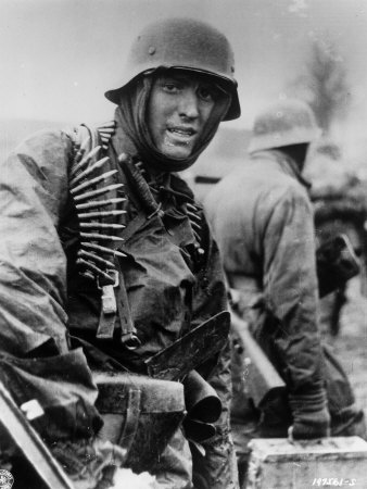 Captured Photo Shows German Ss Panzer Trooper Geared for Winter Battle During Battle of the Bulge