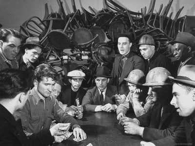 Construction Workers Taking a Break During Construction of Queens Midtown Tunnel, NYC