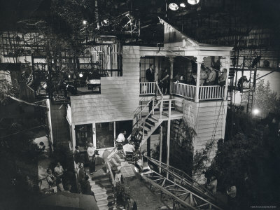 Alfred Hitchcock Directing Joseph Cotten and Teresa Wright in Shadow of a Doubt