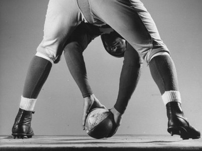 New York Giants Captain Mel Hein Demonstrating Center Pass