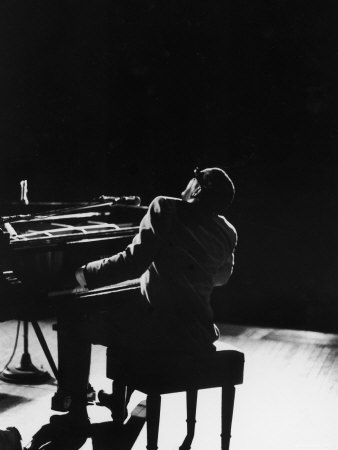 Blind Singer and Jazz Pianist Ray Charles Performing in Concert at Carnegie Hall Poster
