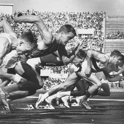 German Armin Harry During Men's 100 Meter Dash Event in Olympics