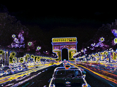 Champs Elysees and Arc de Triomphe, Paris, France