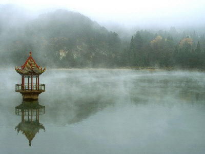 Lushan, China, Central Lake Pavilion