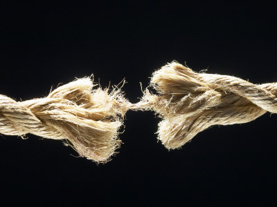 Fiber Rope Against Black Background