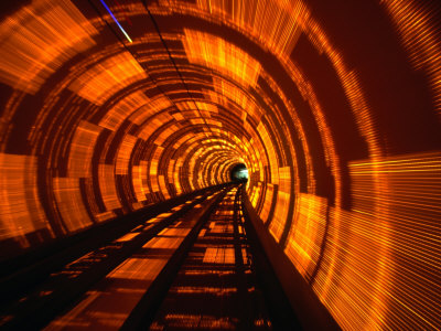 Inside Bund Tunnel, Shanghai, China