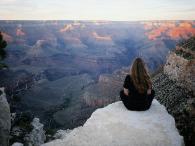 Buy A Woman Looks out over the Spectacular Canyon Scenery at AllPosters.com