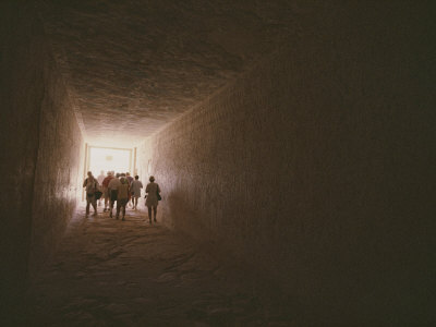 Tourists Inside the Egyptian Tomb of Tawsert at Luxor