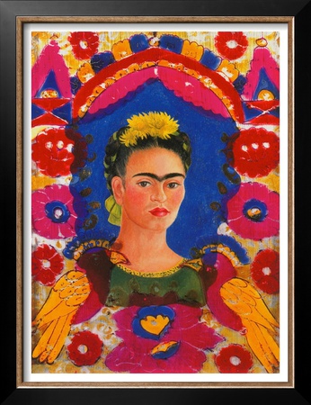 Self-Portrait with Flowers