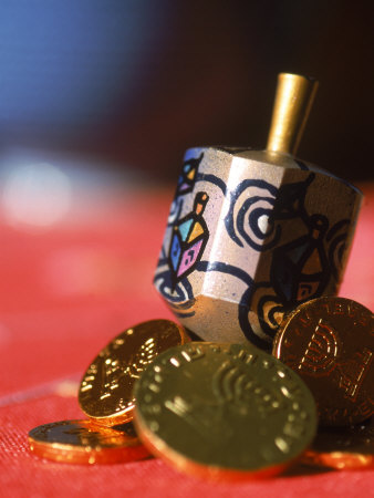 Hanukah Dreidel with Gelt