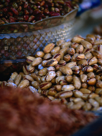 Pistachio Nuts for Sale in Bazaar Shiraz, Fars, Iran