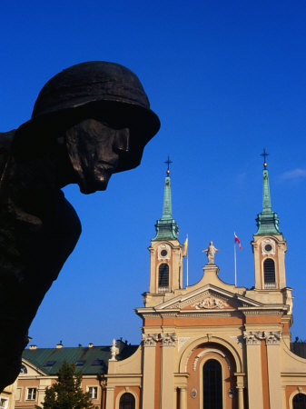 Monument to Warsaw Uprising of 1944 with Polish Army